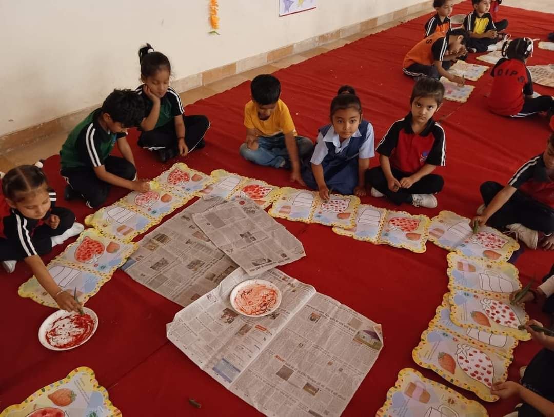 Painting activity — Pre-Primary — Dayanand International Public School